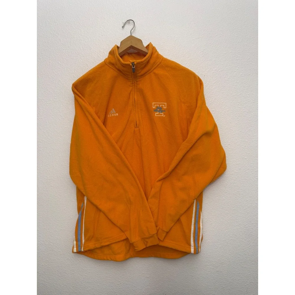 Adidas Tennessee Lady Volunteers Orange Fleece Quarter Zip Pullover Mens Medium